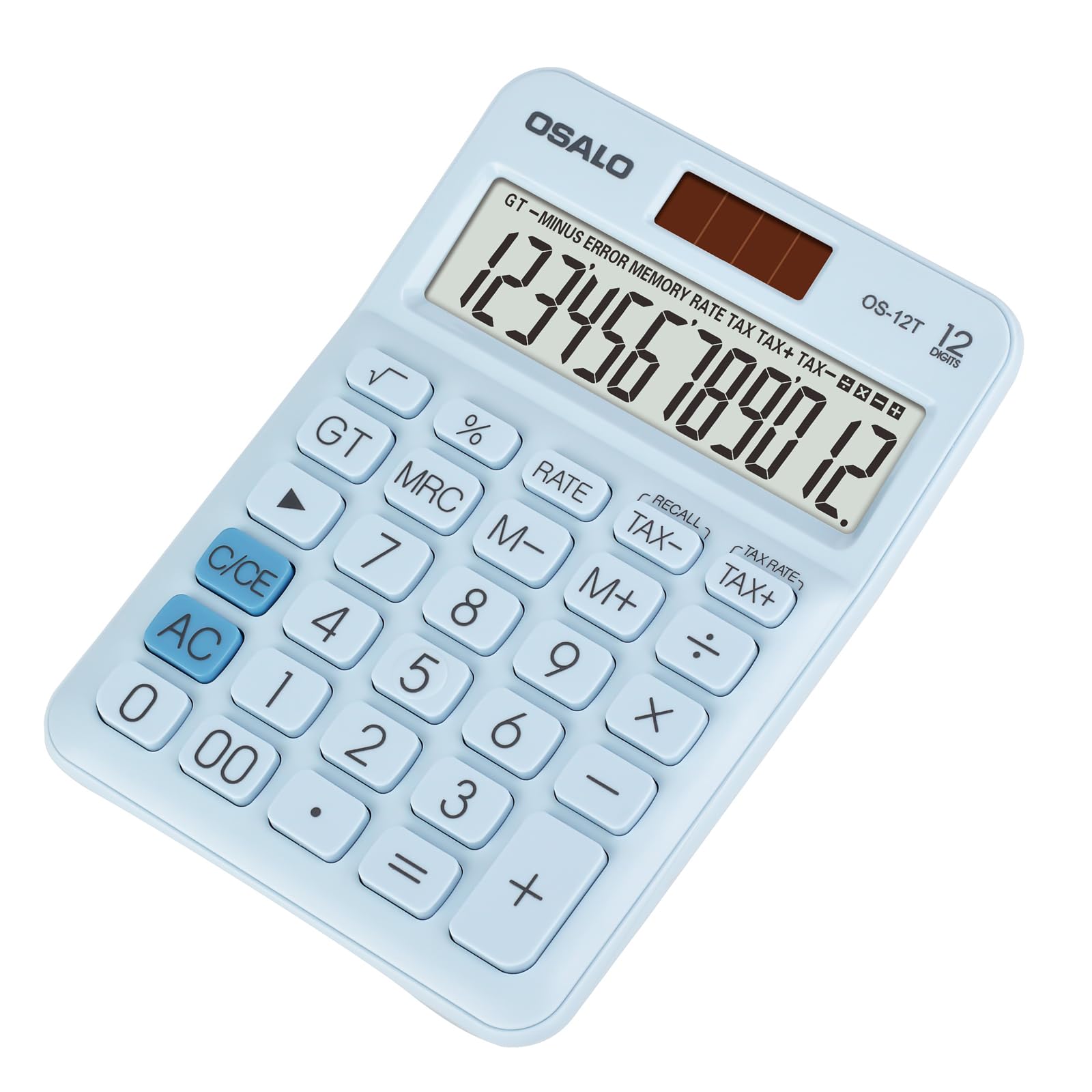 【送料無料】卓上電卓 大型LCDディスプレイ 12桁 数字ビッグボタン 税金会計計算機...