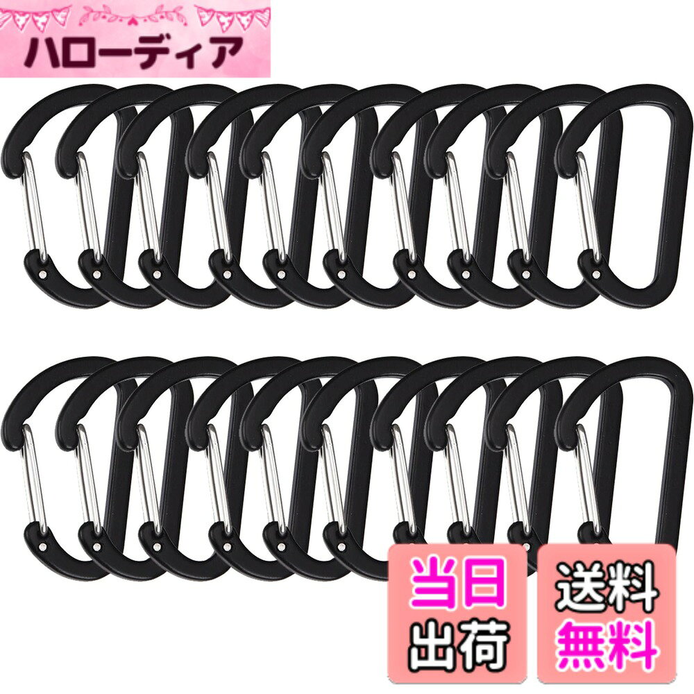【送料無料】Akkerds 登山用クリップ 小型 10個セット キーホルダー アルミ合金製スプリングバックル アウトドア用品 登山 キャンプ用品 色：ブラック hellodear-10643711 ハローディア楽天市場店 パッケージ画像