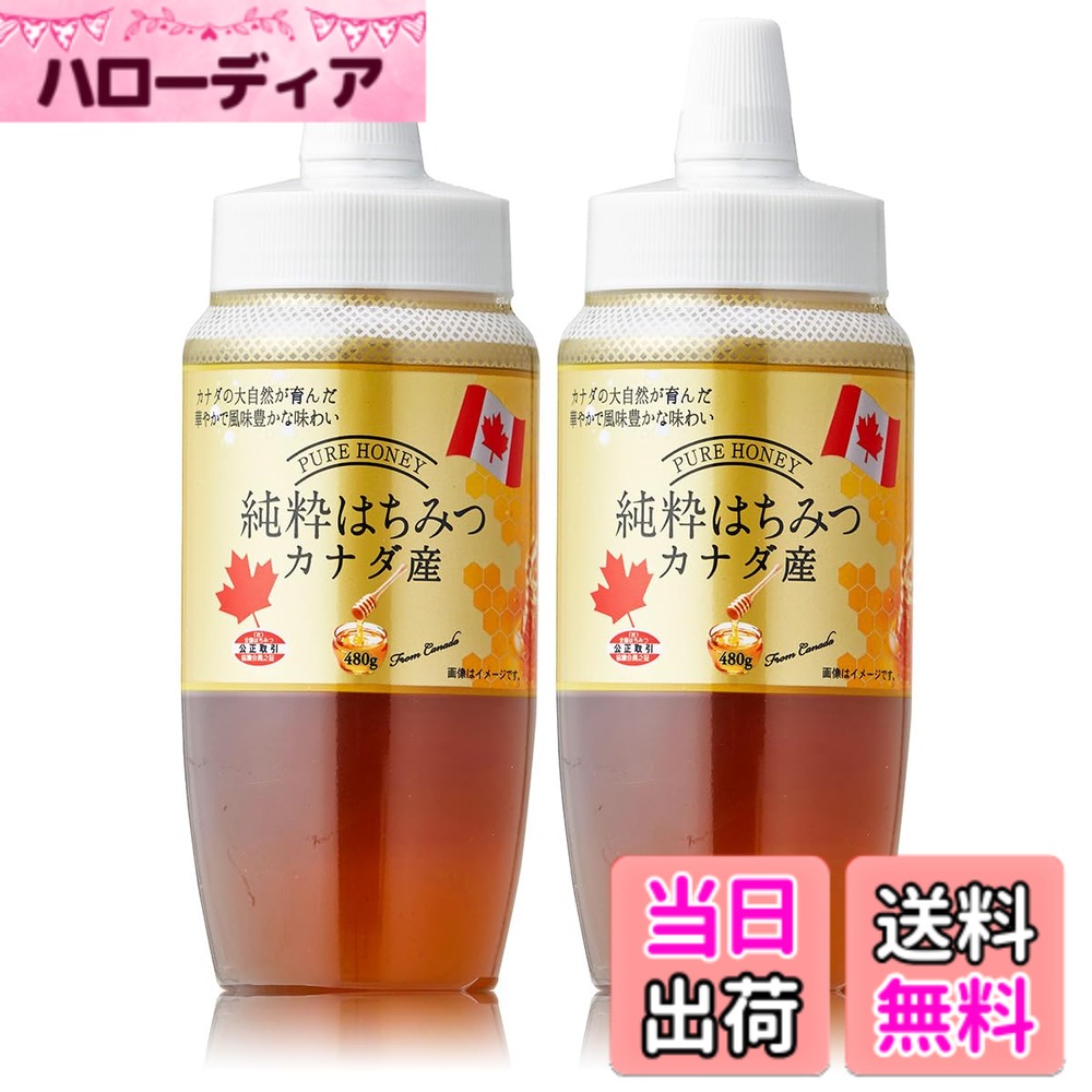 BeeWorks(ビーワークス) カナダ産純粋はちみつ 100％純粋 はちみつ ハチミツ 蜂蜜 honey カナダ Canada サイズ：960g(480gx2)
