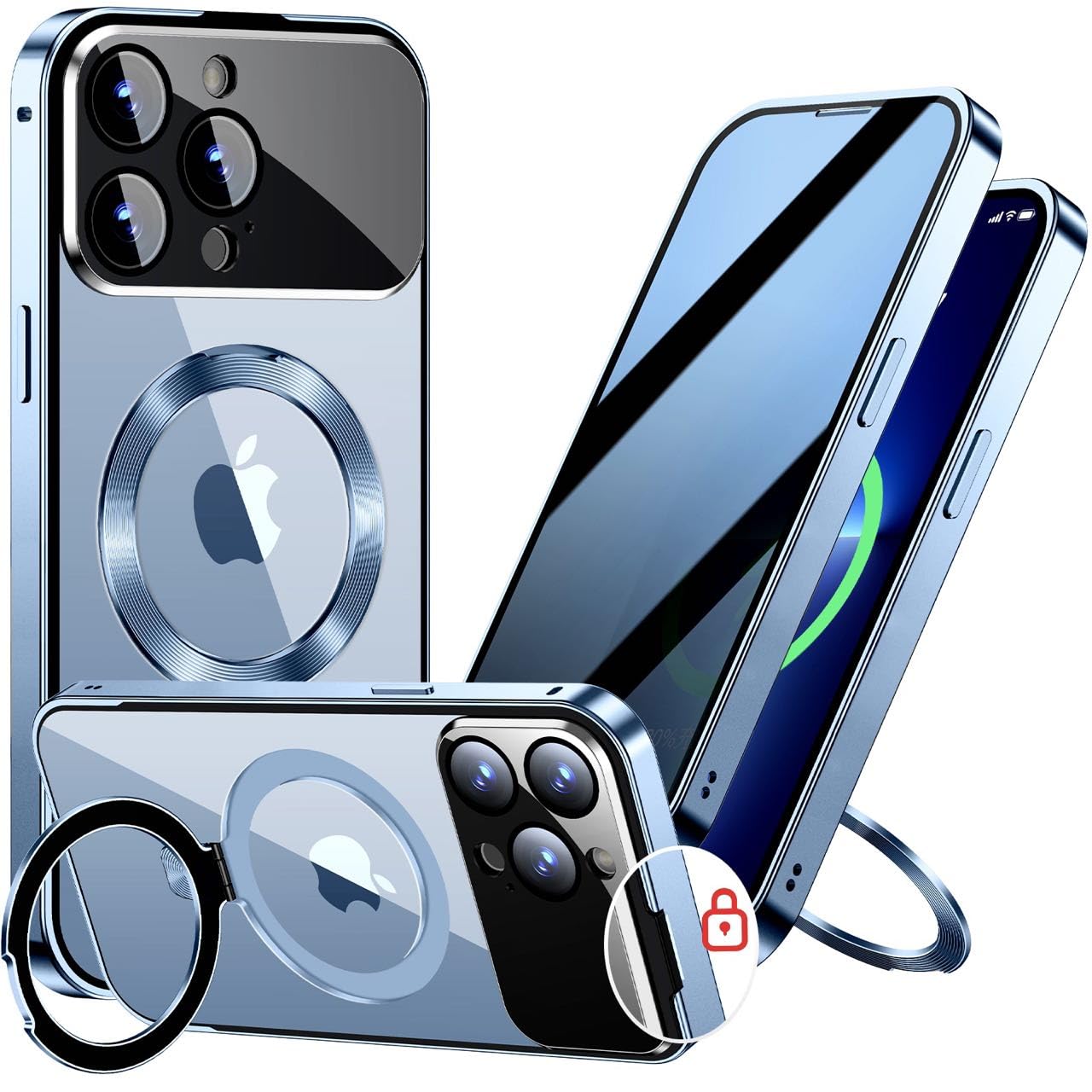 【送料無料】【伝統を破る！360°ゼンマイ式スタンド！】Rosycover iPhone 12/12 Pr...