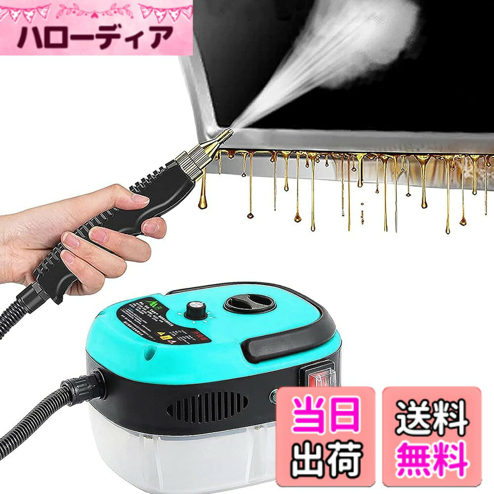 【送料無料】QuiExact スチームクリーナー 高温 高圧 蒸気洗浄機 2500W 110V 6段階調整 105度 消毒 除菌 ダニ駆除 大容量 台所/キッチン/エアコン/油煙/油汚れ/洗濯機/カー/ホテル 日本語説明書 色：青 hellodear-11509117 ハローディア楽天市場店 パッケージ画像