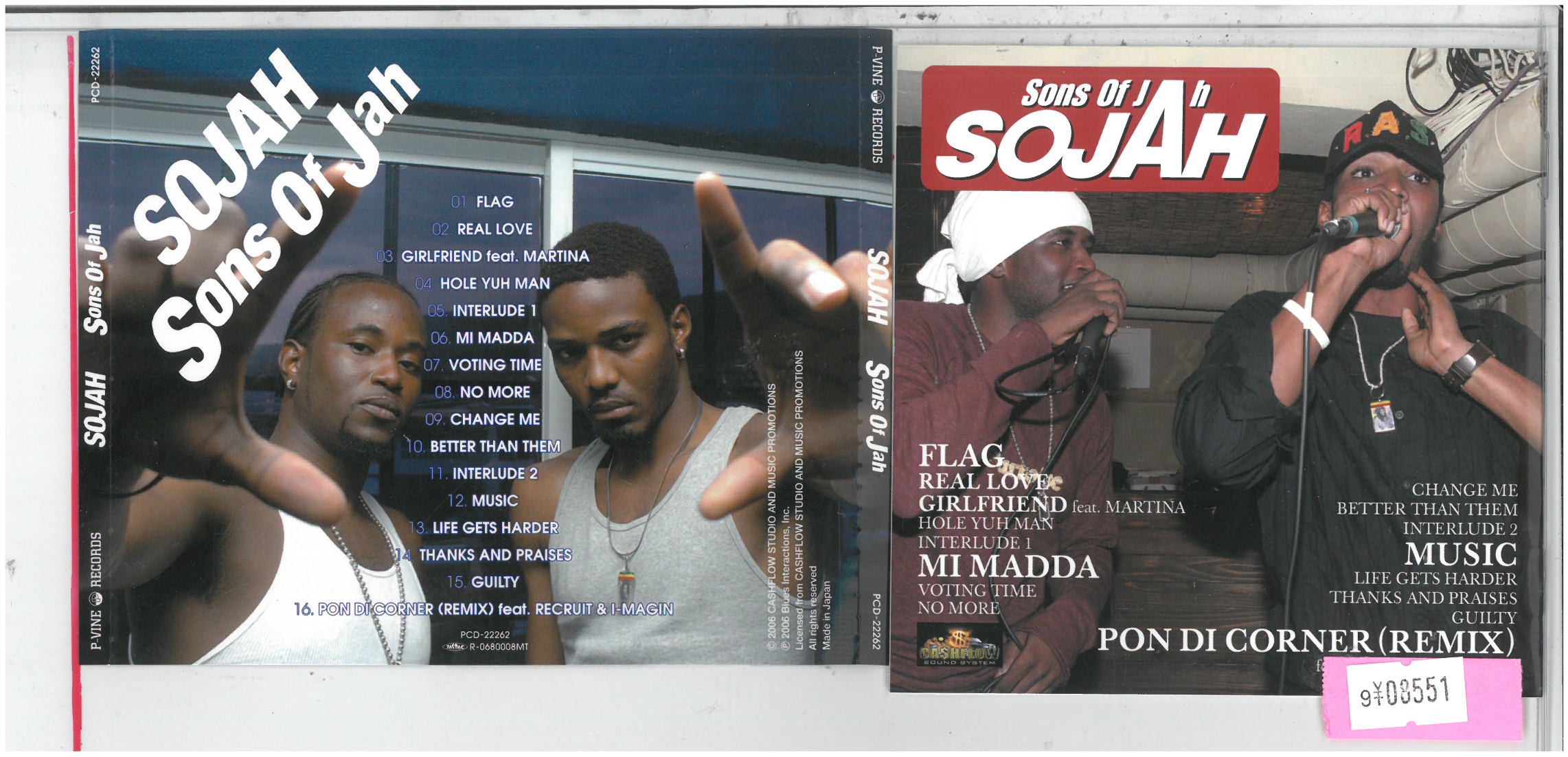 SOJAH Sons of Jah \W[@TYEIuEW[ PCD-22262 CD_m
