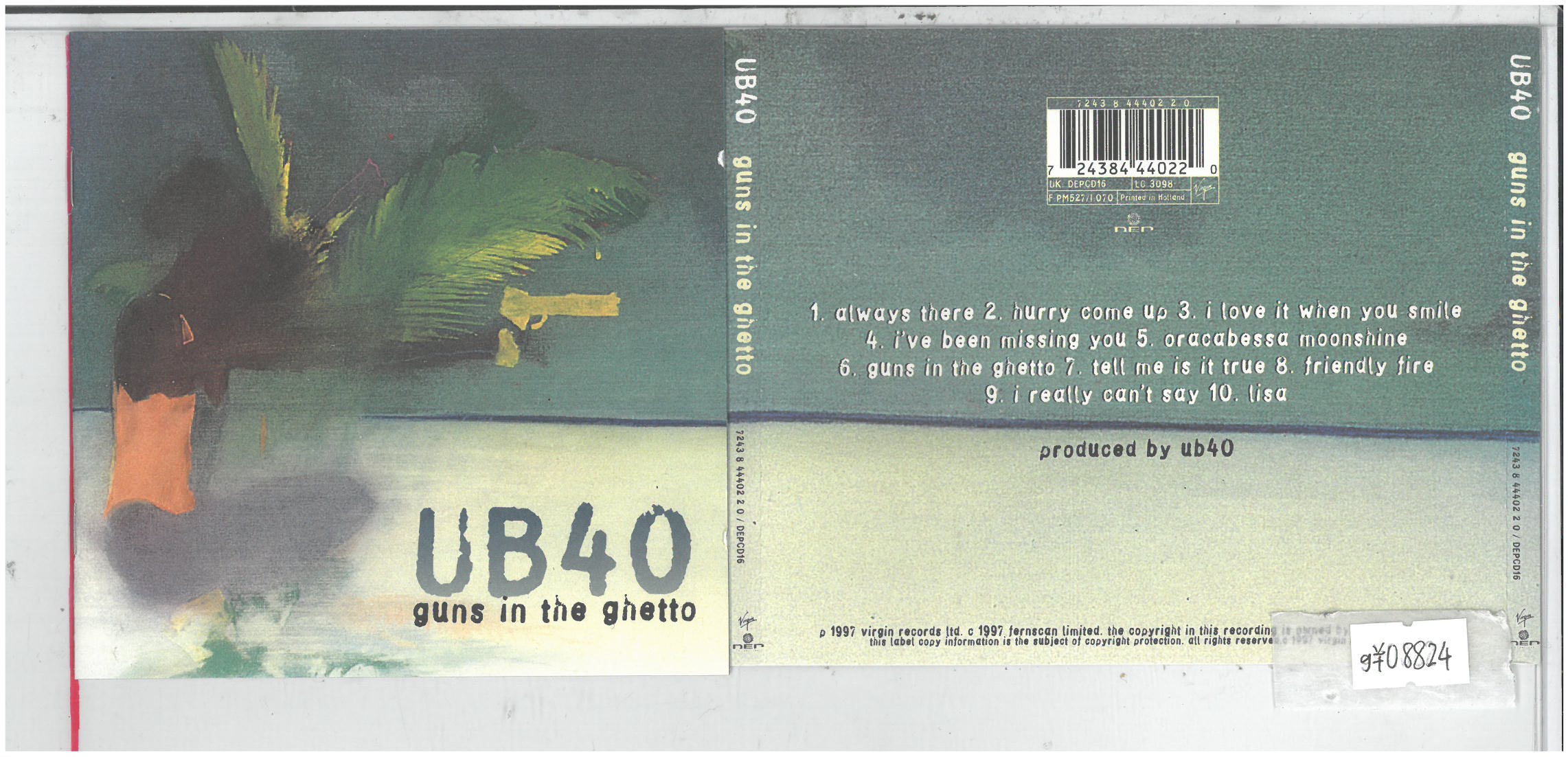 UB40 GUNS IN THE GHETTO 　和訳なし。 　 中古CD_m