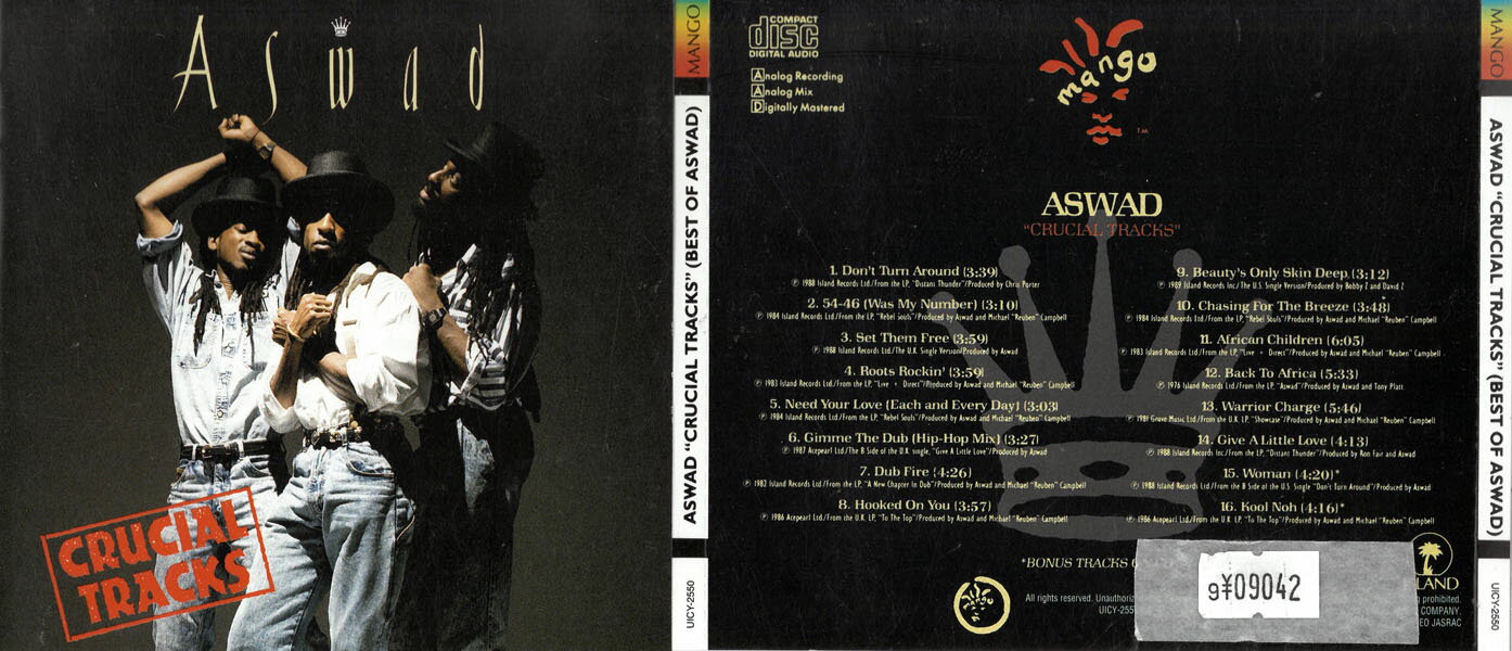 ASWAD CRUCIAL TRACKS アスワド・ベスト！！　　歌詞カード無し。　　UICY-2550　　　　　中古CD_m