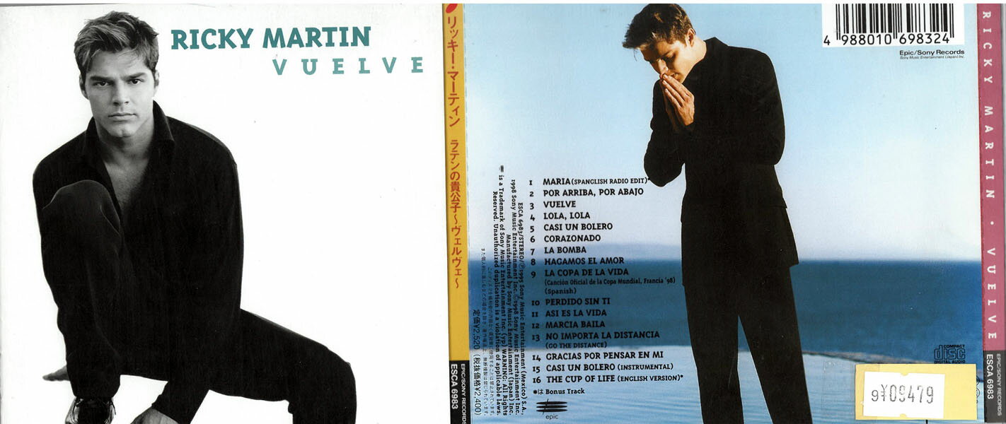 RICKY MARTIN VUELVE リッキー・ マーティン　 ラテンの貴公子〜ヴェルヴェ〜　　ESCA-6983　　　　中古CD_m