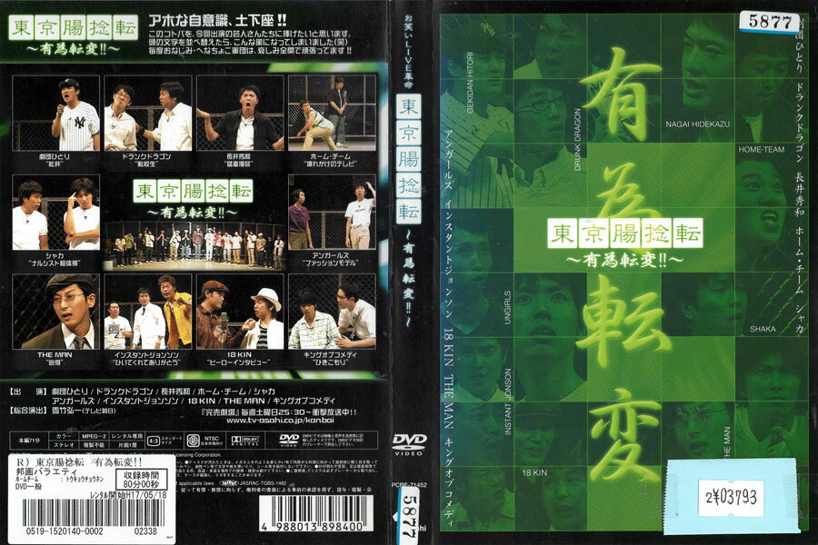 東京腸捻転 〜有為転変!!〜 PCBE-71452【ケースなし】中古DVD_f