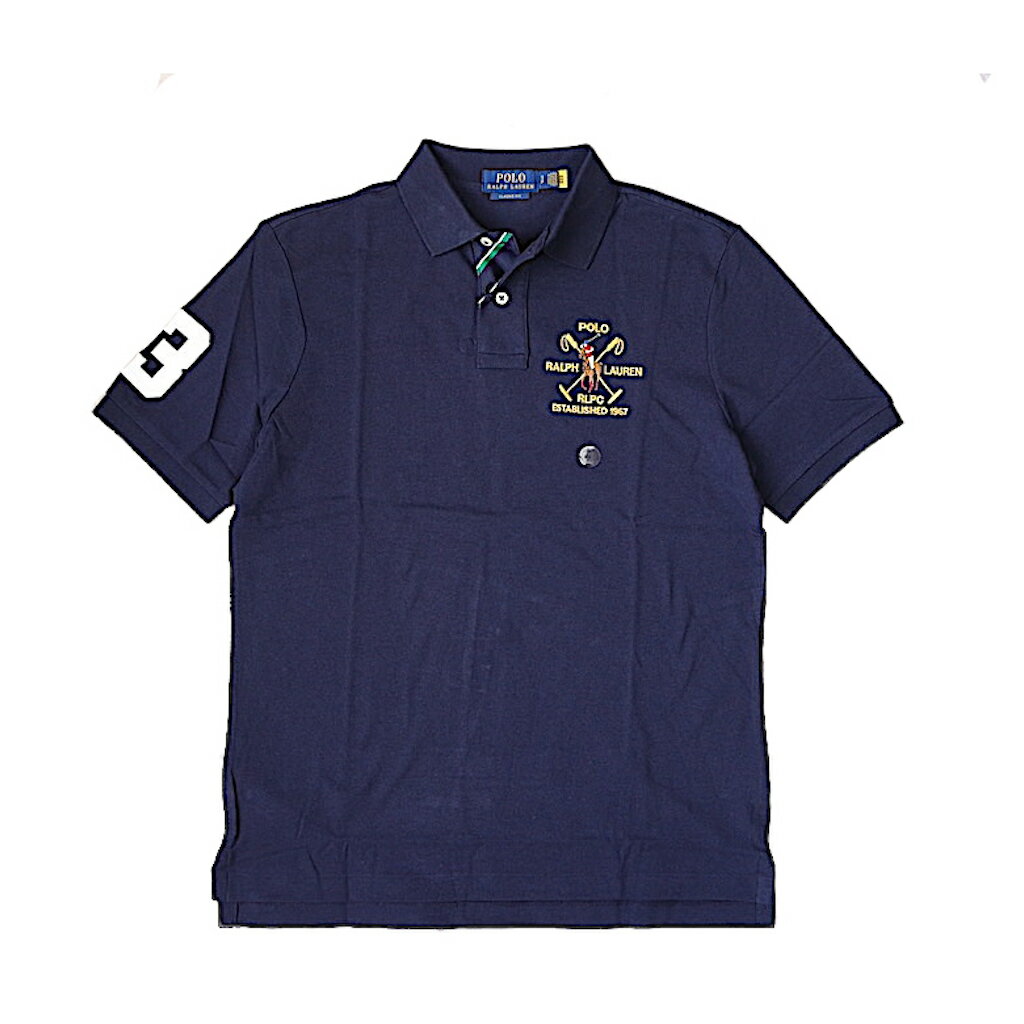 ラルフローレン POLO RALPH LAUREN ポロ ラルフ ローレン メンズ クラシック フィット メッシュ ポロシャツ ネイビー