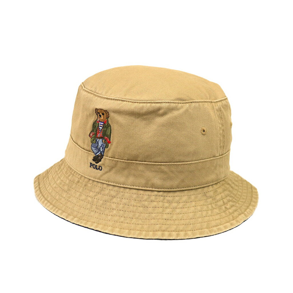 POLO RALPH LAUREN ポロ ラルフローレン メンズ POLO ベア ツイル バケット ハット カフェ タン(ブラウン系) 2025年 春夏新入荷商品