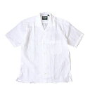 GITMAN VINTAGE ギットマン ヴィンテージ WHITE LINEN CAMP COLLAR ホワイト リネン キャンプシャツ 半袖カジュアルシャツ オープンカラー アメリカ製