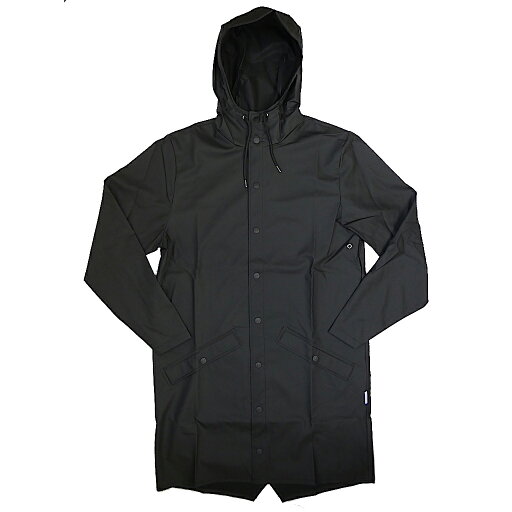 RAINS レインズ ロング ジャケット ブラック レインコート 防水 RAINS レインズ ロング ジャケット ブラック レインコート 防水