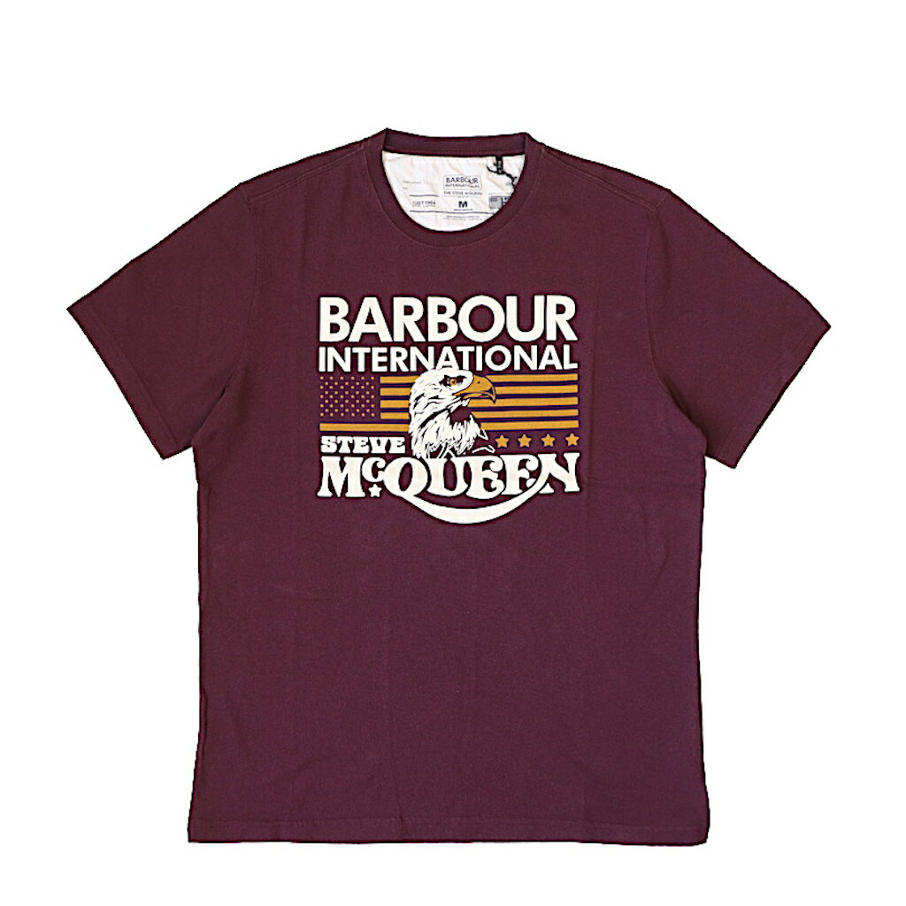 BARBOUR バブアーMTS0877 B.INTL EAGLE TEE バブアー インターナショナル イーグル T スティーブ マックイーン コレクション プリント Tシャツ