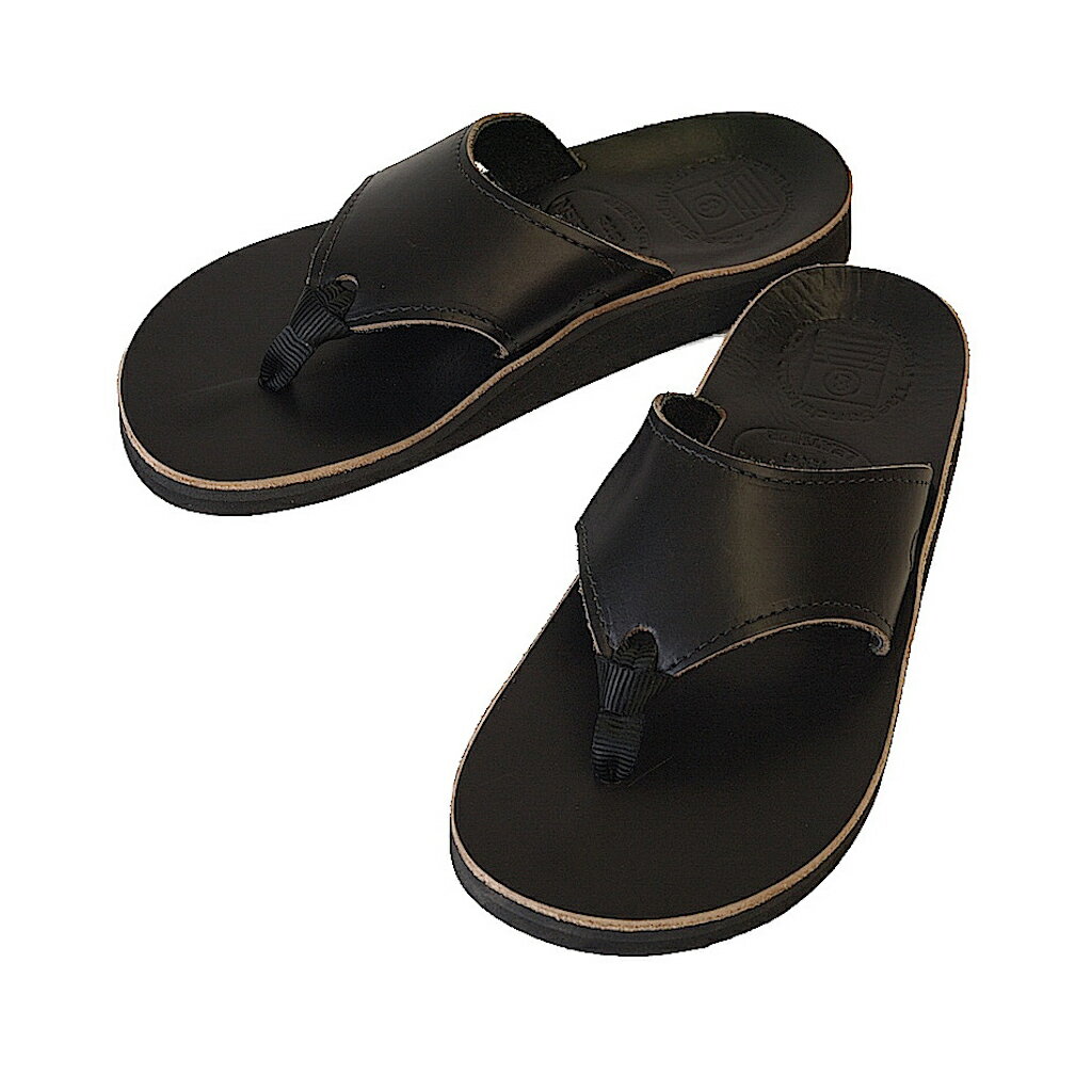 サンダルマン サンダル （メンズ） THE SANDALMAN ザ・サンダルマン BEACH WIDE CHROMEXCEL BLACK ビーチワイド メンズ レザー トング サンダル アメリカ製 2024年 春夏新入荷商品