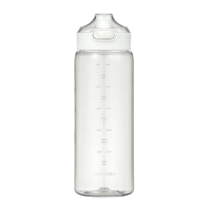 Rakuten - シービージャパン Track and Go ウォーターボトル1.0L santeco 水筒 タイムマーカー メモリ付き ホワイト ワンタッチ 軽量 トライタン
