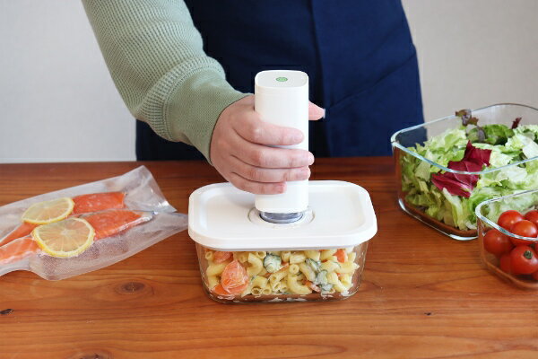 ドリテック 真空ハンディポンプ Fresh Plan ホワイト VS-200 WT　dretec 吸引 密封 真空 鮮度長持ち キ..