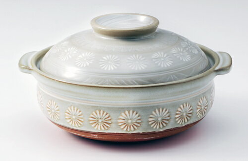 四日市万古焼 銀峰三島 土鍋 6号　02P03Sep16のサムネイル