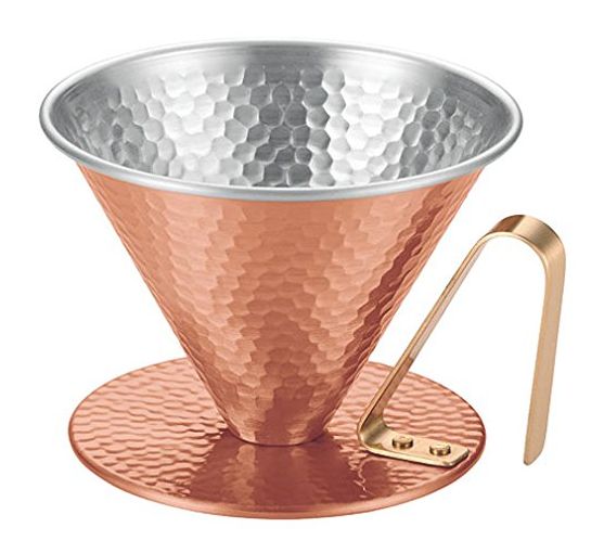 「銅のコーヒードリッパー（大)」槌目　4222