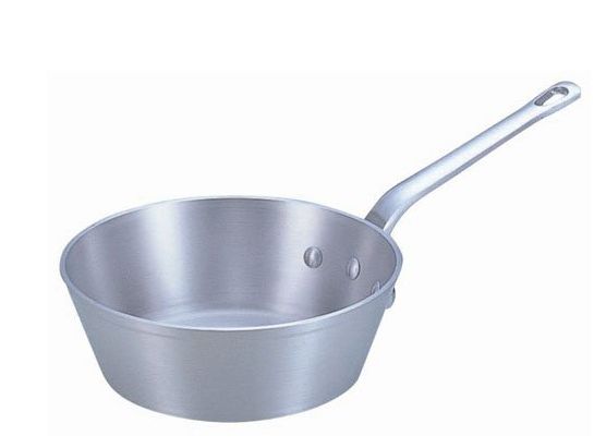 商品サイズ：内径×深さ/180x74mm、満水容量/1.4リットル、板厚/4.0mmプロ用器物として、素材から吟味し開発しました。 ・JIS3000系アルミ合金使用 ・きめ細やかな表面仕上げ ・持ちやすいハンドル