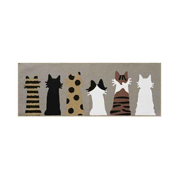 Rakuten - 【2980円以上送料無料】オカトー mysaキッチンマット45×120cm キャットグレージュ
