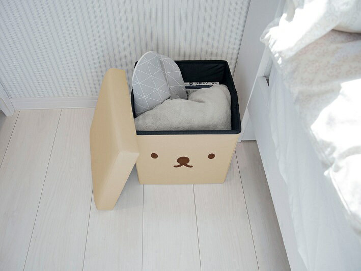 ☆送料無料☆オカトー boris 収納できるスツール ベージュ [3]