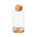 パール金属 HB-4854 ブロックスタイル PCアクアボトル500ml(ウッド調×クリア) 直飲み ダイレクトボトル