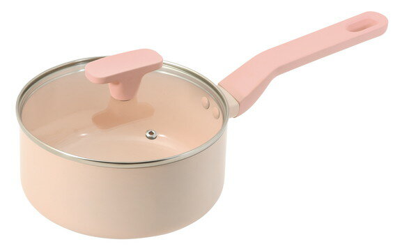 Rakuten - パール金属 ローサ セラミック加工IH対応ガラス蓋付片手鍋18cm HC-730 【ガス火対応 IH対応 ピンク おしゃれ かわいい 北欧 デザイン シリーズ】