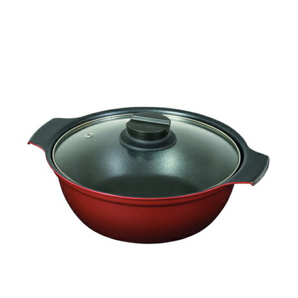 Rakuten - 【2980円以上送料無料】パール金属 HB-6963 旨味 ふっ素加工IH対応ガラス蓋付卓上鍋20cm