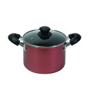 【2980円以上送料無料】パール金属 HB-6969 旨味 ふっ素加工IH対応ガラス蓋付深型両手鍋18cm