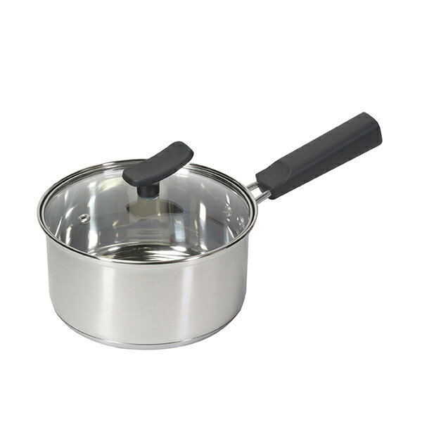 【2980円以上送料無料】パール　HB-6571 チーノ ステンレス製3層底ガラス蓋付片手鍋16cm