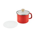 【2980円以上送料無料】パール HB-5365 クラッソ IH対応ホーロー深型片手クックポット14cm(レッド)