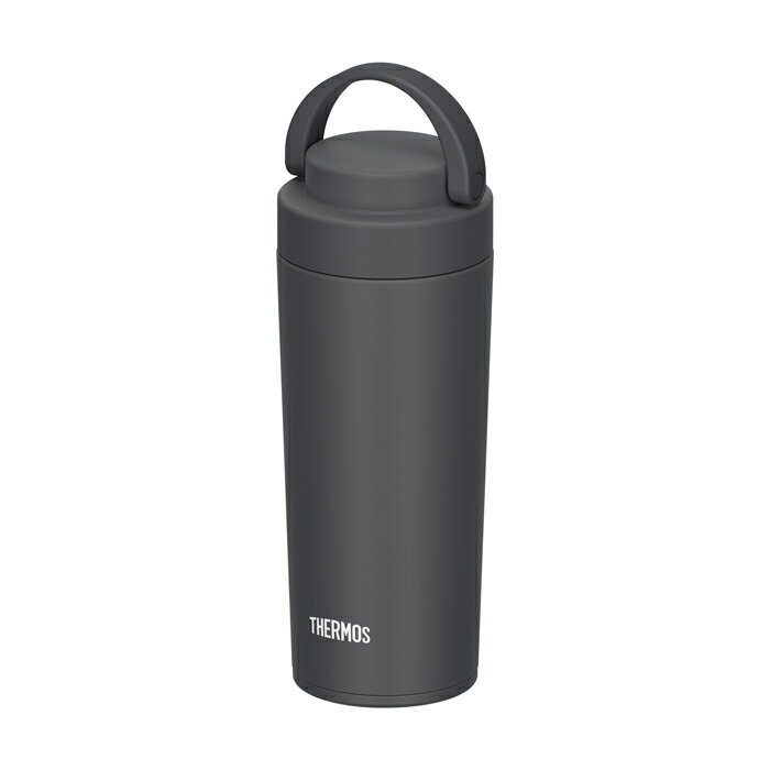 サーモス 真空断熱ケータイタンブラー 420ml スモークブラック JOV-421 SMB 【THERMOS 保温 保冷 ボトル マグ 水筒 持ち運び 軽量 軽い 持ち手 キャリー ループ 付き】