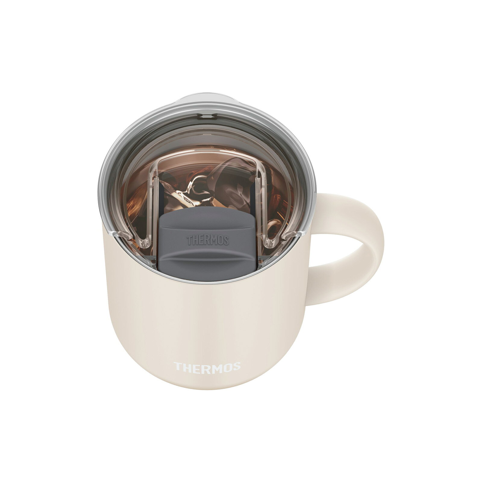 サーモス マグカップ用スライドフタ AHC-001LD(S) CLR クリアー【THERMOS 真空断熱マグカップ対応 食洗機対応 清潔 便利 透明 中身が見える】