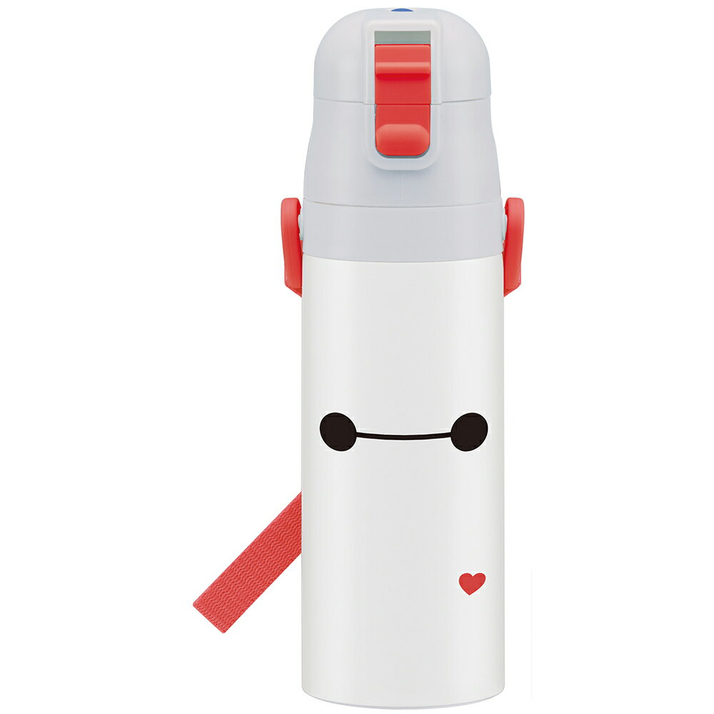 Rakuten - スケーター ベイマックス 水筒 超軽量 ダイレクトボトル 470ml SDC4 【ディズニー ワンタッチ こども ステンレス ボトル 保冷 ミニ ストラップ キッズ】