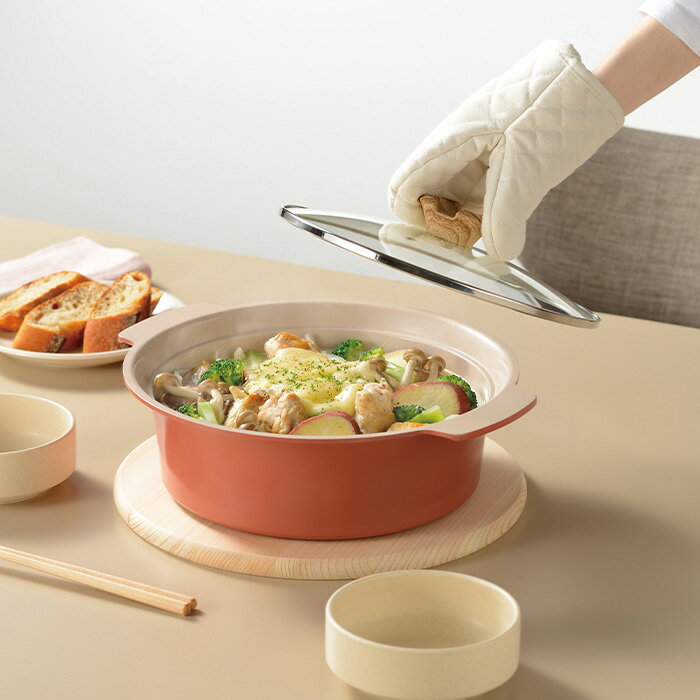 和平フレイズ RB-3308 アルモンデ　IH対応卓上鍋24cm　レッド