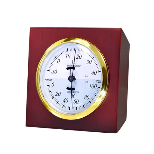 【2980円以上送料無料】クレセル 天然木温湿度計 CR-640 【2980円以上送料無料】クレセル 天然木温湿度計 CR-640