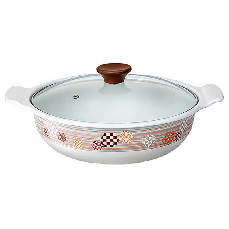 ☆送料無料☆高木金属 IH対応 ホーローあじわい鍋 花鼓 27cm HA-HT27