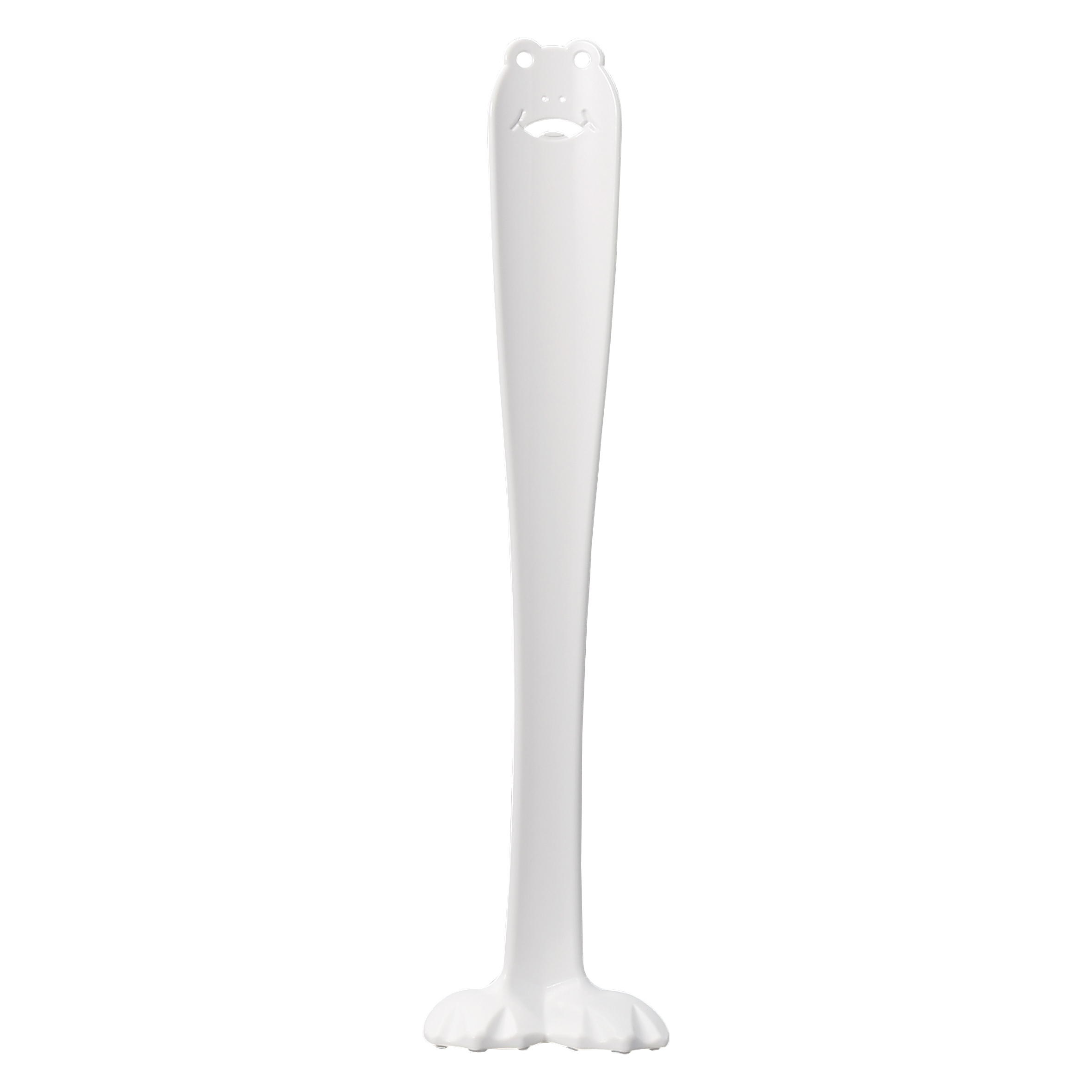 ■置きたい所にすぐ置けるスタンド式。 カエルの形をしているのでインテリアとしても使えます。 ●サイズ：幅85×奥行58×高さ345mm ●重量：75g ●材質：ポリカーボネート ●原産国：日本