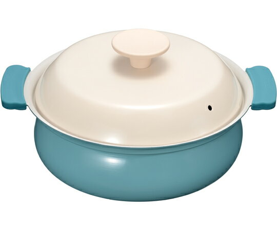 和平 軽いセラミック RB-3214 IH対応 卓上鍋 20cm ブルー 【アルミ製 軽量 セラミック加工 レトロカラー IH対応 ガス火対応 洋風 オシャレ 新生活】