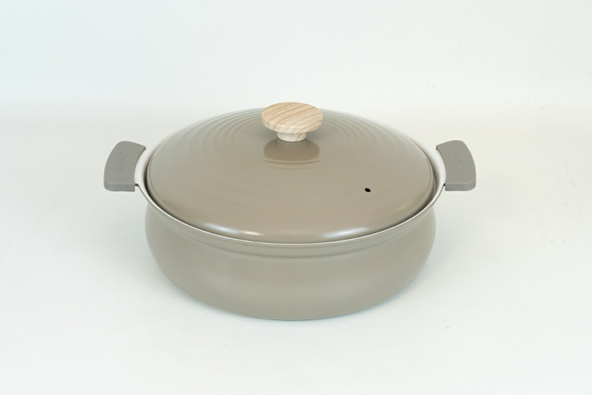 Rakuten - 和平 軽いセラミック IH対応 卓上鍋 27cm RB-3656 【IH ガス 対応 軽量 アルミ PFOAフリー シリコンカバー 木目 北欧 おしゃれ 新生活 プレゼント ギフト】