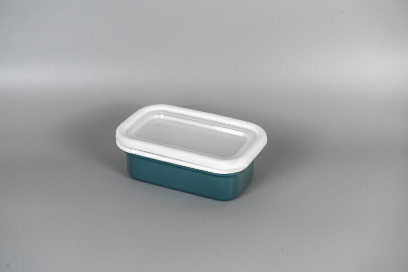 和平 rinto ホーローバターケース M ターコイズ RE-7713 【キッチン用品 保存容器 簡単 バター マーガリン カット 冷蔵 保管 ほうろう コンパクト 角型 そのまま】