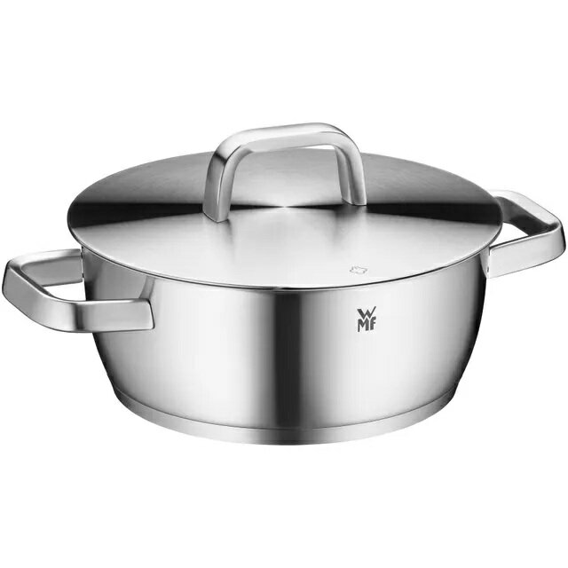 WMF アイコニック ローキャセロール 22cm 3.2L 【IH ガス火 対応 W0739226030 両手鍋 蓋付 ステンレス 高級 上質 ギフト プレゼント】