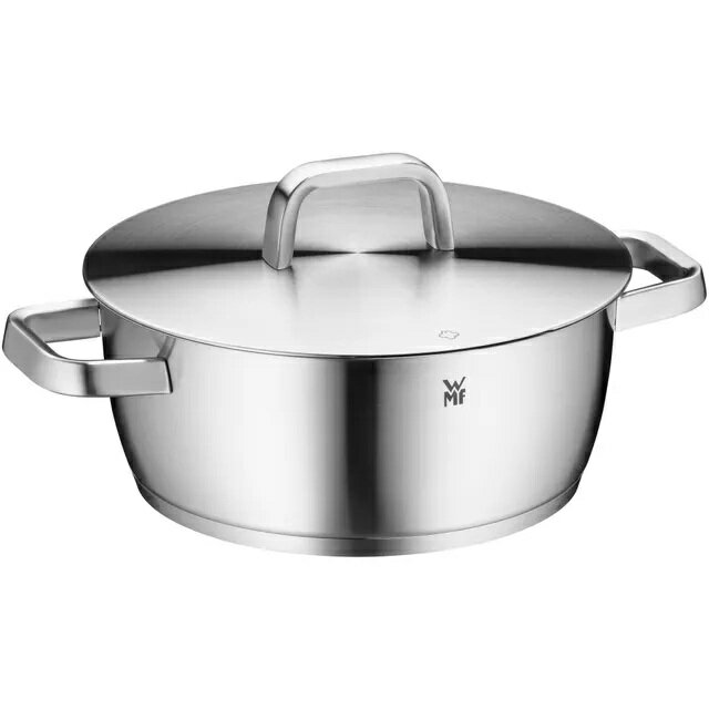 Rakuten - WMF アイコニック ローキャセロール 24cm 4.3L 【IH ガス火 対応 W0739246030 両手鍋 蓋付 ステンレス 高級 上質 ギフト プレゼント】