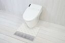 ヨコズナ ラクレア トイレマット アンレール 縦55×横60cm 【洗える 滑り止め 足元マット トイレタリー すべり止め 洗濯OK ボタニカル 華やか】(3)