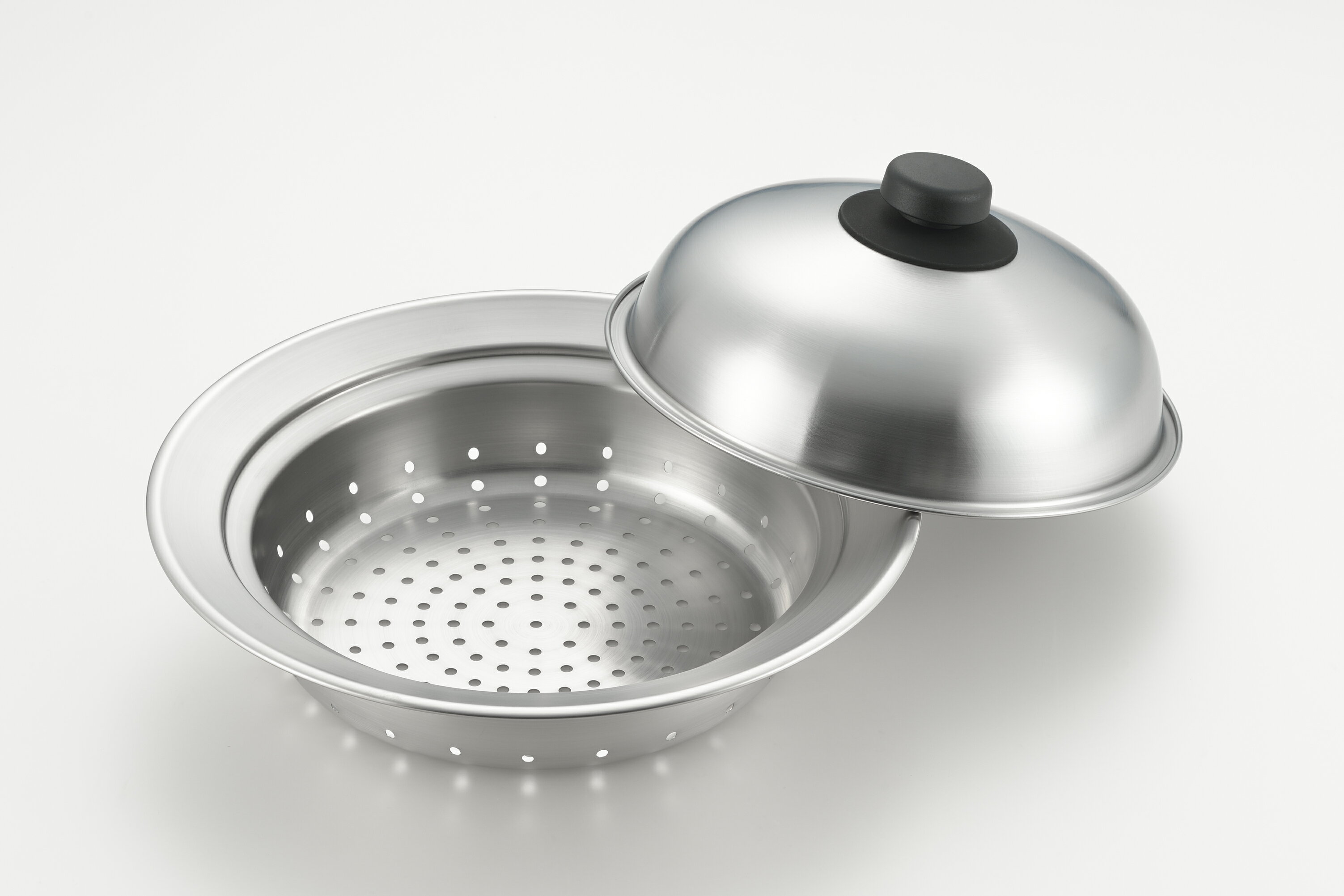 ヨシカワ お鍋にのせて簡単蒸しプレート ドーム型 20～22cm YJ2302 日本製 【蒸し器 蒸し 皿 鍋 ステンレス スチーム ヘルシー お手軽】