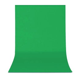 Hemmotop 背景布 緑 グリーンバック 1.8m x 2.8m 布バック 無地 クロマキー 写真スタジオ バックスクリーン ポール対応 全身撮影 180 x 280 cm