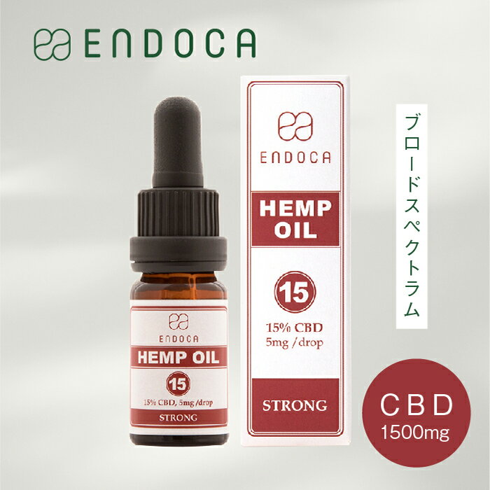 CBD オイル ヘンプオイル CBD1500mg 15% エンドカ 北欧デンマーク発、オーガニックCBDオイル [エンドカについて] ENDOCA (エンドカ)は、北欧デンマークで設立された、国際的なCBDオイルカンパニーです。 From seeds to shelf – 種から店頭まで” をポリシーに、全ての生産プロセスを管理し、オーガニック、無農薬、NON GMO(非遺伝子組み換え)のCBDオイルを北欧で生産し全世界に提供しています。 ENDOCA CBDオイル ヘンプオイルドロップス CBDを体内に取り入れる最もポピュラーな方法はCBDオイルを液体で摂取することです。 CBDオイルを日々の生活に加えることで、リッラクスする時間と共に効率的にあなたの中のバランスを取り戻します。 健やかな睡眠、月のリズムを整えたり、ストレスに左右されない本来のあなたらしさを見つけることに役立ちます。 概要 オーガニック認定、ブロードスペクトラム、THCフリー、非遺伝子組み換え、無添加、無着色、グルテンフリー、ヴィーガン仕様 一本あたりのCBD保有量 1500mg / CBD濃度 15% 1滴あたりのCBD含有量 5mg 1本あたり300滴分保有 CBDラインナップ 3％：初めてCBDオイルを取り入れる方におすすめ 15％：効果を求める方におすすめ 〈Q&A〉 〈Q〉 オイルドロップスとカプセルの違いは何ですか？ 〈A〉 CBDオイルドロップスはヘンプシードオイルと混合されたCBDを含有しており、CBDオイルカプセルは濃縮されたヘンプの茎と種から抽出された植物オイルとCBDが混合され作られています。ドロップスは液状で口の中の血管によって吸収されます。カプセルは消化器官で吸収されます。植物オイルはカプセルの形状に適し、ヘンプシードオイルは口での摂取に適しオメガ3とオメガ6を多く含みます。またドロップスはカプセルに比べ、摂取量の細かな調節がしやすいという利点があります。 〈Q〉 3%と15% CBDオイルカプセルの違いは何ですか？ 〈A〉 主な違いは、CBD(カンナビジオール)の濃度です。よって15％CBDオイルドロップスを購入すると、主要成分であるCBDが増えることになります。また1滴あたりのCBDの保有量も異なります。3%では1滴あたり1mgのCBD、15%のものでは1滴あたり10mgのCBDの保有になります。1度にCBDを少なめに摂取していきたい方には3%がおすすめです。 〈Q〉 3% CBDオイルカプセルは子供も摂取できますか？ 〈A〉 ENDOCAの製品は、100％ナチュラルでオーガニック認定もされており、子供も安全に摂取できます。しかしカプセル型の場合は、小さい子供では飲み込むのが困難である場合がありますので、その点、十分お気をつけください。 商品名 CBD オイル ヘンプオイル CBD1500mg 15% エンドカ 商品区分 麻(茎・種子)加工食品 全成分 麻(茎・種子)、ヘンプシードオイル、カンナビジオール 内容量 10mL 使用方法 毎日、10摘の使用で約30日分です。使用する前に瓶を振ってください。 保管方法 逆さなどにせず正しい向きで、直射日光、高温多湿を避け、冷暗所で保管してください。 開封後は、お早めにご使用ください。 温度により色、味、粘度などに変化が生じる場合がございますが、品質上問題ございません。 20〜25℃程度で本来の色、味、粘度に戻ります。 使用上の注意 1日の使用量を超えて使用しないでください。 使用後、眠気を生じる場合がございますので、安全な場所で使用してください。 病院に通われている方や、 お薬を処方されている方は、必ず医師又は薬剤師にご相談ください。 お子様の手の届かない所に保管してください。 体調や体質によって体に合わない場合は使用を中止してください。 その他の注意 商品パッケージや箱の有無など予告なく変更する場合があり、商品画像と若干異なる場合がございます。 商品パッケージや箱に不具合がある場合がございます。 （品質に影響があると判断した場合、対応させていただきますので、お手数ですがお問い合わせください。） 商品の特性上（自然由来）、色、味などに若干の個体差がある場合がございますが、品質に問題はございません。 原産国名 デンマーク メーカー名 ENDOCA 広告文責 株株式会社ボタニカル04-7179-5866 用途ワード CBD ヘンプ 麻 初心者 カンナビジオール カンナビノイド カンナビス Cannabis ヘンプ HEMP サプリメント サプリ リフレッシュ refresh リラックス relax 睡眠 高濃度 女性 休憩 瞑想 癒し 安眠 ストレス 正規品 オーガニック ナチュラル 無農薬 自然由来 自然成分 天然成分 天然由来 植物性 oil オイル ティンクチャー くつろぎ おすすめ 安らぎ アイソレート ブロードスペクトラム フルスペクトラム ボディケア エイジングケア 美容 送料無料 テルペン アントラージュ セルフメディケーション 合法 内因性 生活習慣 メンタルヘルス メンタルケア チル イライラ リラクゼーション ヨガ アロマ ンナビノイド ワークアウト マインドフルネス