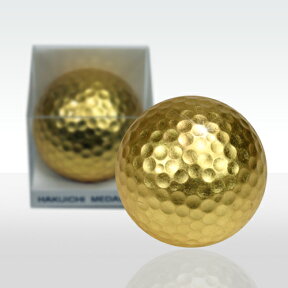 金箔ゴルフボール メダリスト（金）1個[海外 お土産 golf balls 箔一 1位 優勝][ゴルフコンペ景品 ゴルフコンペ 景品 賞品 コンペ賞品][ゴルフ用品 グッズ ギフト プレゼント]