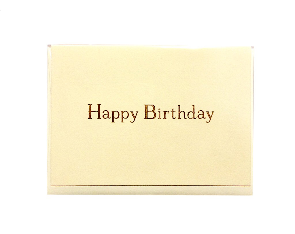 【メール便対応可 120円〜】イーズ バースデーカード ベルベットアイボリー【誕生日カード シンプル 上品 おしゃれ 大人　EASE　Birthdaycard　グリーティングカード】のサムネイル