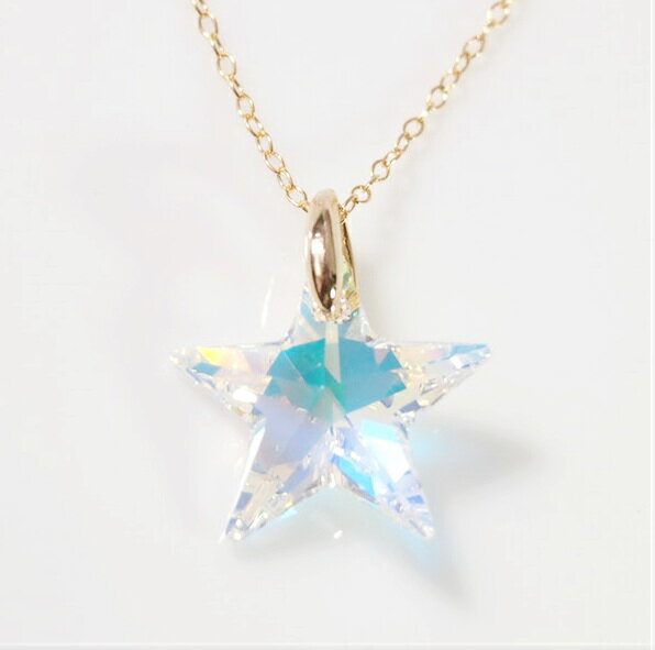 スワロフスキー 【16日までPT10倍】ネックレス レディース シンプル K14GFスワロフスキーSWAROVSKI スター STAR 星 ゴールドフィルドK18 18金 K10 お探しの方に 人気 金属アレルギー対応 ニッケルフリー 選べる 誕生日プレゼント ギフト 送料無料 華奢