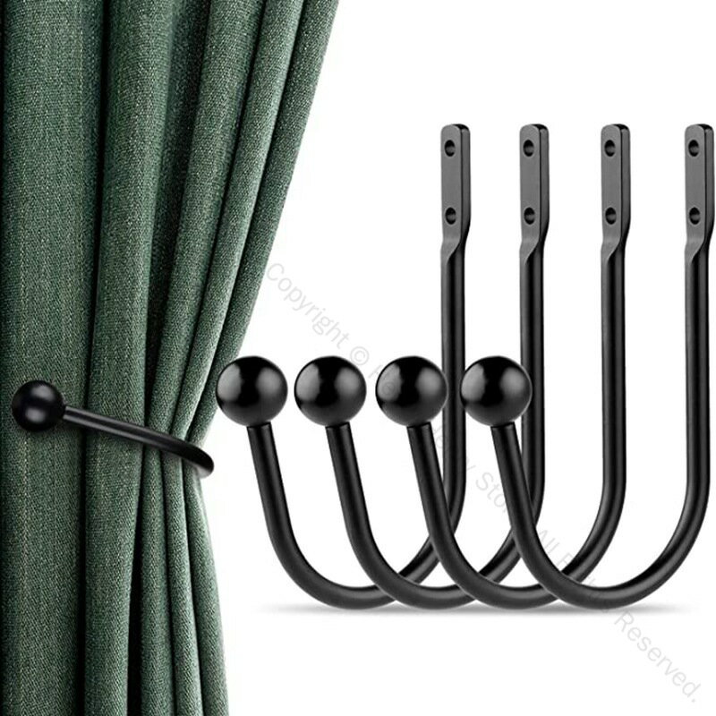 カーテン タッセル 2個セット おしゃれなカーテンホルダー 金具 カーテン アームホルダー 北欧風 2個入..