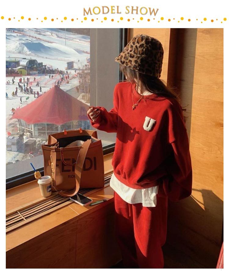 2点セット レディース 保温 上下 長ズボン トップス スウエット 裏起毛 セットアップ ジャージ スウエットパンツ トレーナー 秋冬対応 カジュアルウェア おしゃれで快適な暖かさを実現した人気のスエット上下セット 3